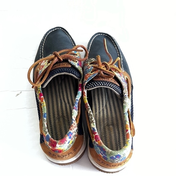Sperry Topsider Bluefish Liberty Floral Boat Shoe Size 9.5 - Picture 6 of 12